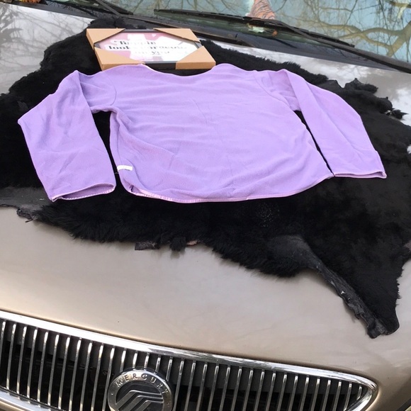 Limited Too Purple Fleece Angel Long Sleeves V-Neck Top Glitter Girls 12 - Picture 5 of 14